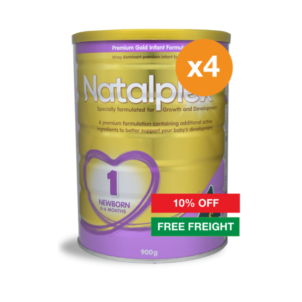 Natalplex Premium Infant Formula Step 1 900g - QUAD PACK SAVER